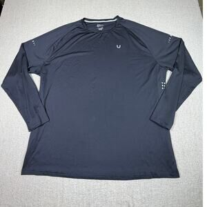 Northyard Men 2XL Black Long Sleeve UPF Performance Athletic Pullover Shirt